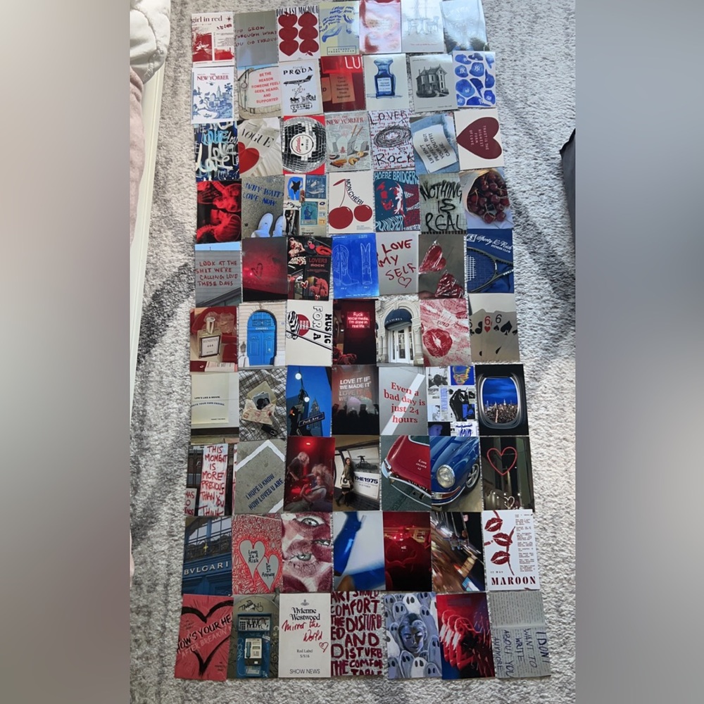 Red and Blue Photo Collage